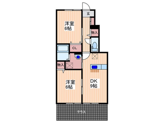 カンパーニュ・Ｋの物件間取画像