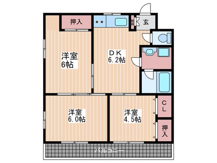 グレイス中川の物件間取画像