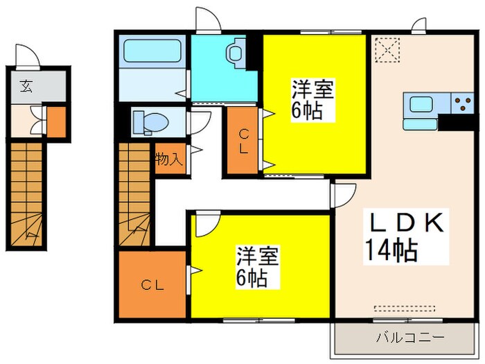 D-roomそらのの物件間取画像