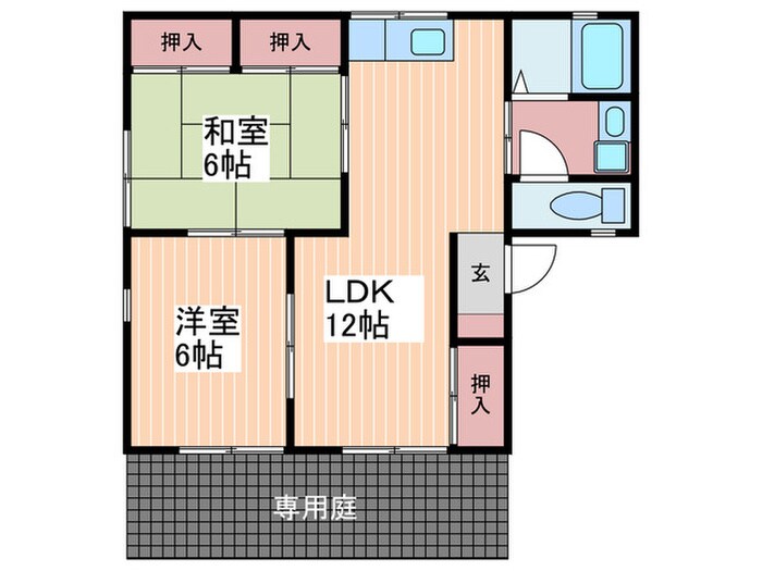 セジュール原B棟の物件間取画像