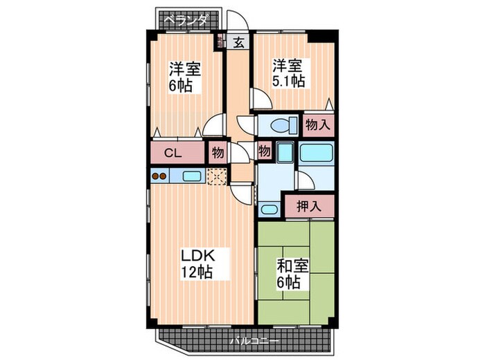 ハーモニー中須の物件間取画像