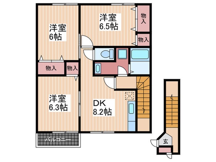 タウニーヒルズの物件間取画像