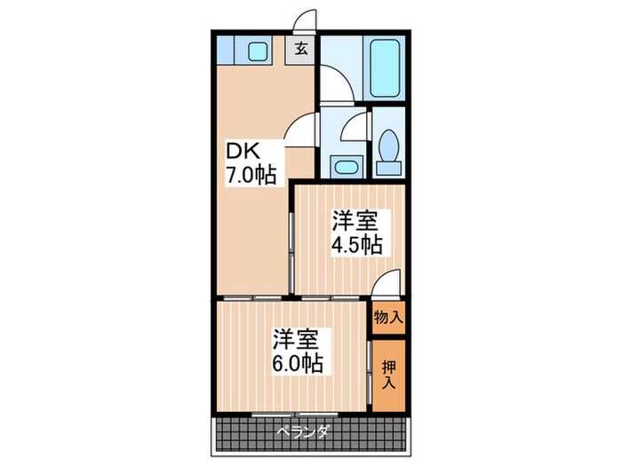 高岡マンションの物件間取画像