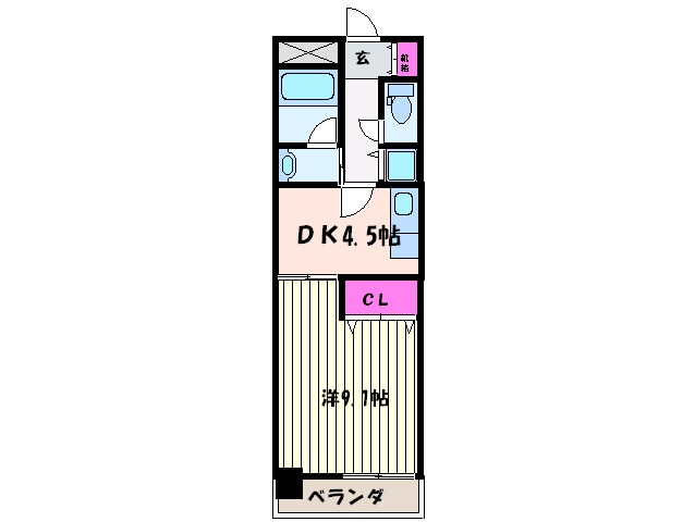 カ－サ土橋の物件間取画像