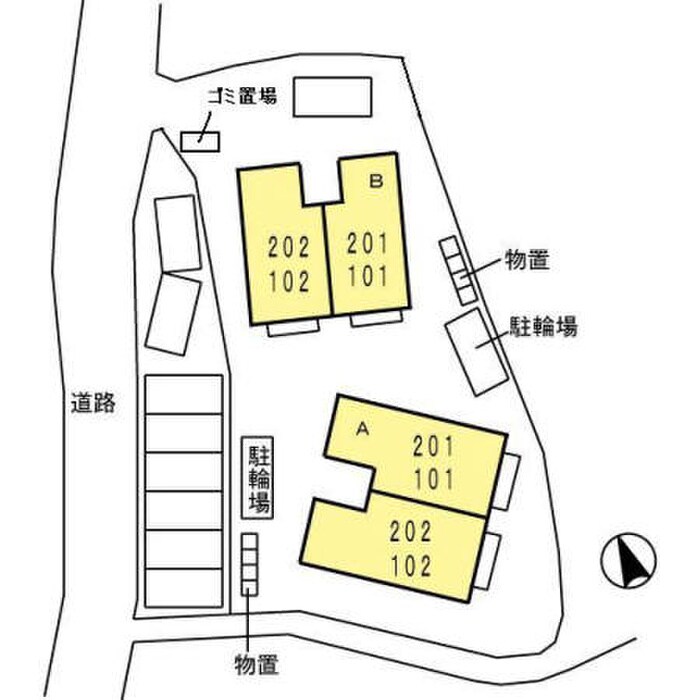 パピリオパークA棟の物件外観写真