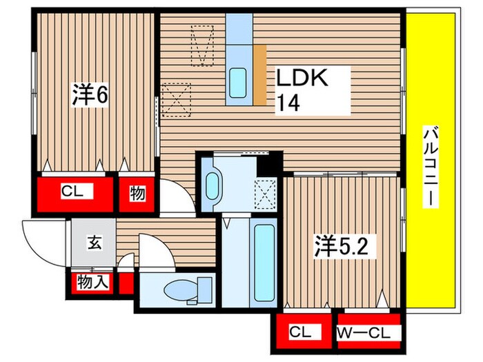 ラクス　ナカヤⅡの物件間取画像