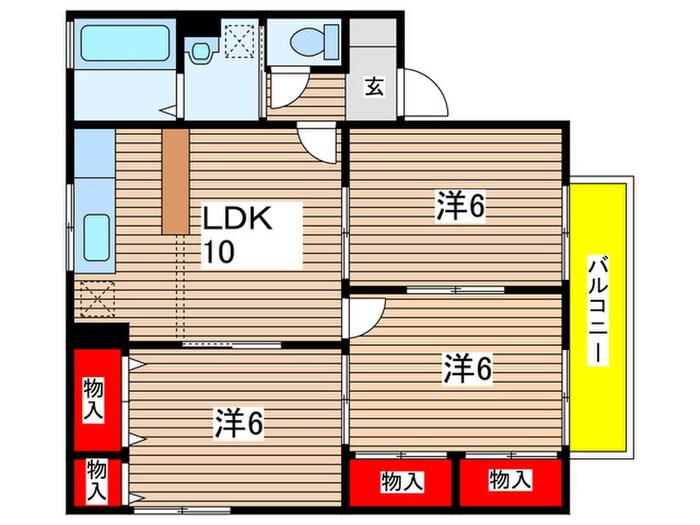 Ｔ．Ｖｉｌｌａｇｅ　Ｂ棟の物件間取画像