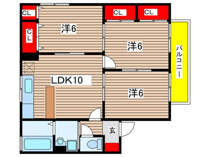 Ｔ．Ｖｉｌｌａｇｅ　Ｂ棟の物件間取画像