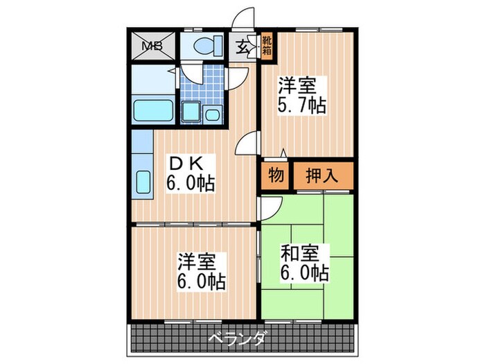 コ－ポ伊藤の物件間取画像