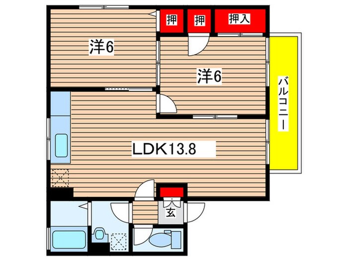 セジュール川崎の物件間取画像