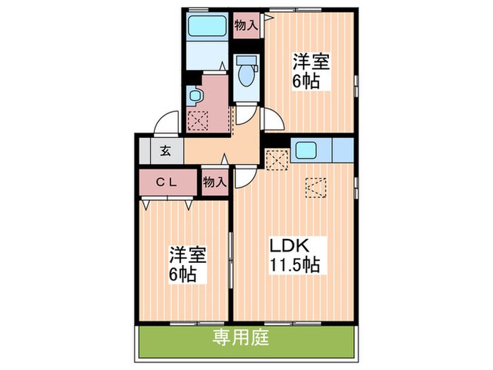 セジュ－ル穂高の物件間取画像