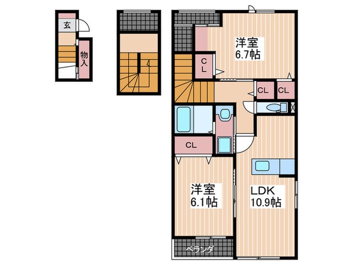 クラールの物件間取画像