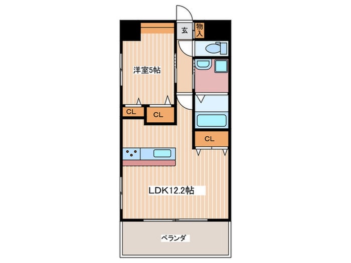 ヴェルマーレ中広Ⅱの物件間取画像