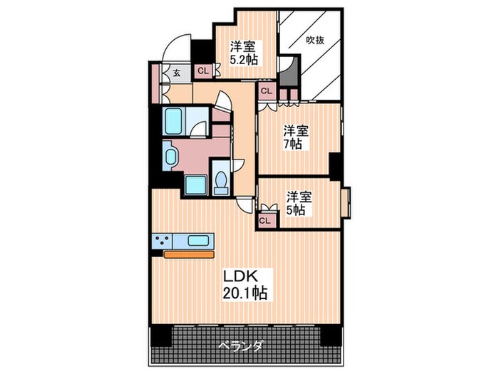 ﾃﾞｨｱﾒｿﾞﾝ河原町ﾘﾊﾞｰｸﾞﾚｲｽ(1002)の物件間取画像