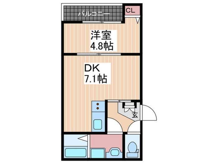 リタリッチ四番館の物件間取画像