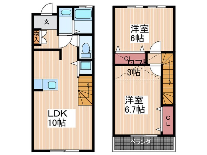 シャレーコーセイ壱番館の物件間取画像