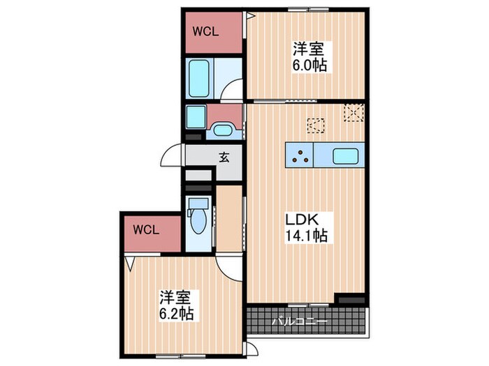 ファミールMNKの物件間取画像