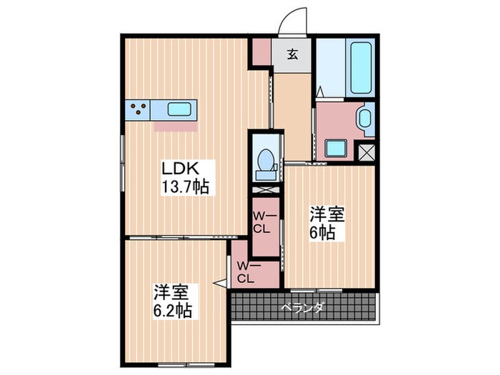 ガットフェリーチェの物件間取画像