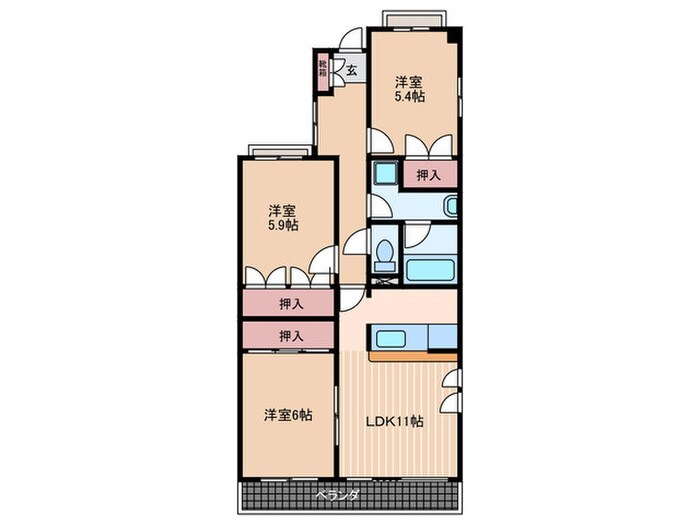 MAISON DE MITSUBAの物件間取画像