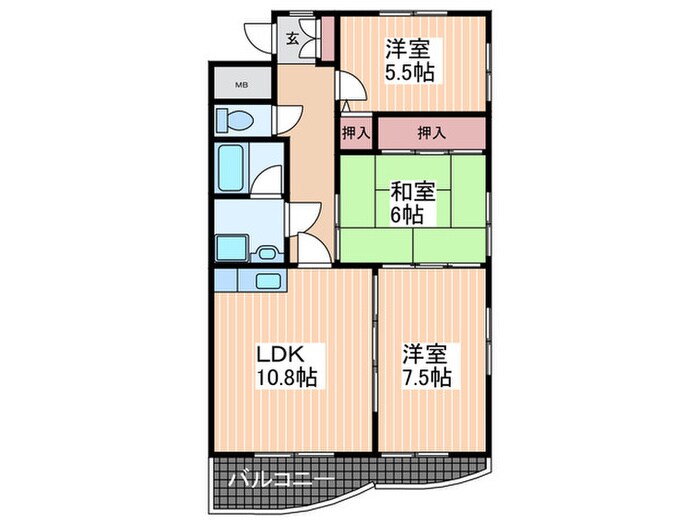 レジデンス藤森の物件間取画像