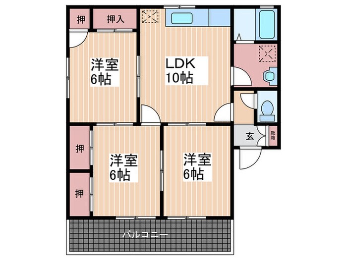 セジュ－ル波田の物件間取画像