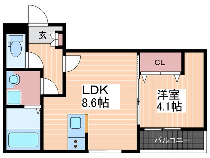 メゾンクレール廿日市市役所駅前の物件間取画像