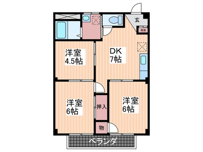 シティハイツ落合３の物件間取画像