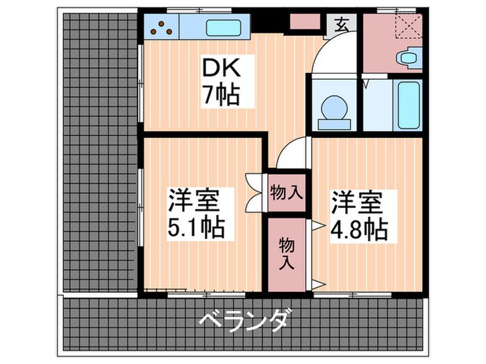 サカエマンションの物件間取画像