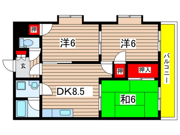 下野コーポの物件間取画像