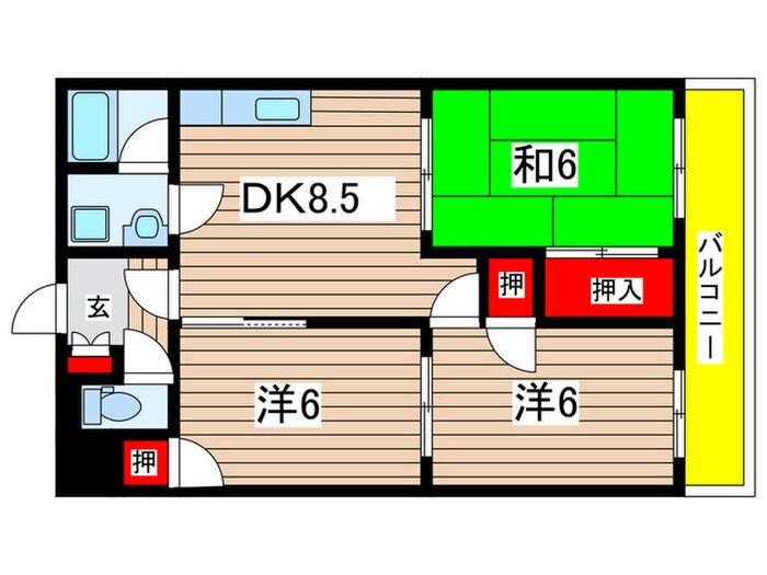 下野コーポの物件間取画像