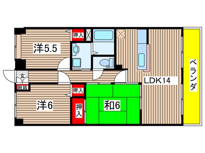 パ－クヒルズ天水の物件間取画像