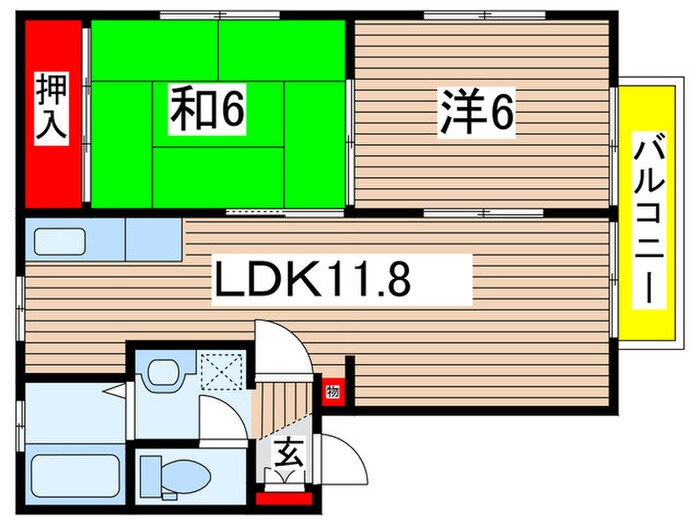 ハピネスKの物件間取画像