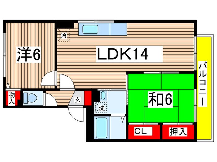 ハイカムール玉木の物件間取画像