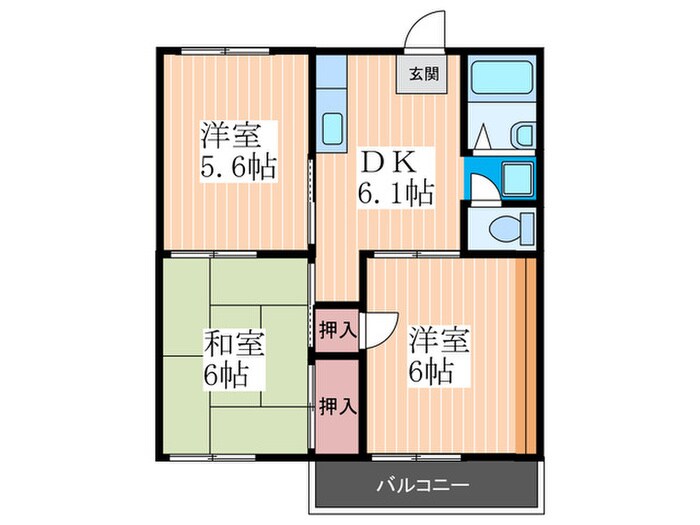 フォ－ブル吉村の物件間取画像