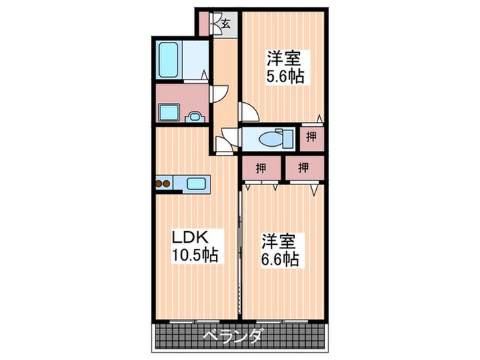 ホグワ－ツの物件間取画像