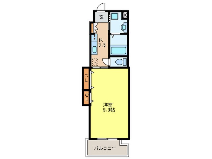 ノーブル縮景園の物件間取画像