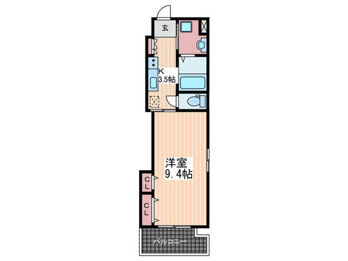 ノーブル縮景園の物件間取画像