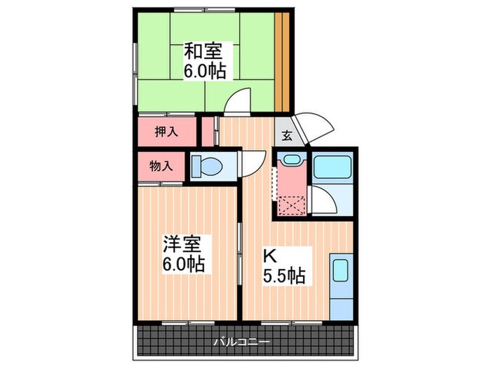 ユ－トピア路Ｂ棟の物件間取画像