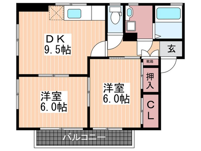 サンパール駅前Ｂの物件間取画像