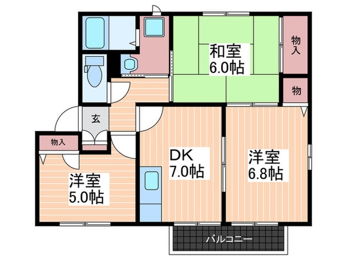 レ－ヴィンス宗高尾の物件間取画像