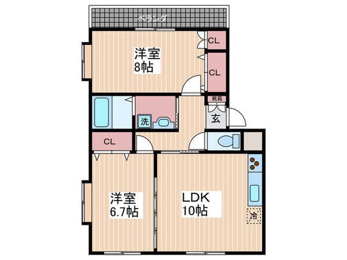 カンパーニュ川内の物件間取画像