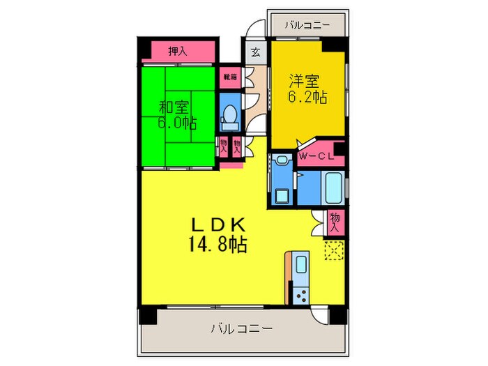 ウェスティン鉄砲町の物件間取画像