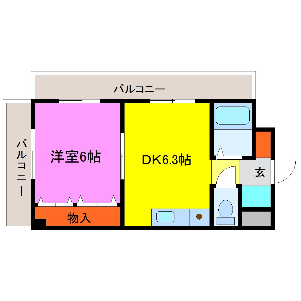 コンフォート桃山の物件間取画像