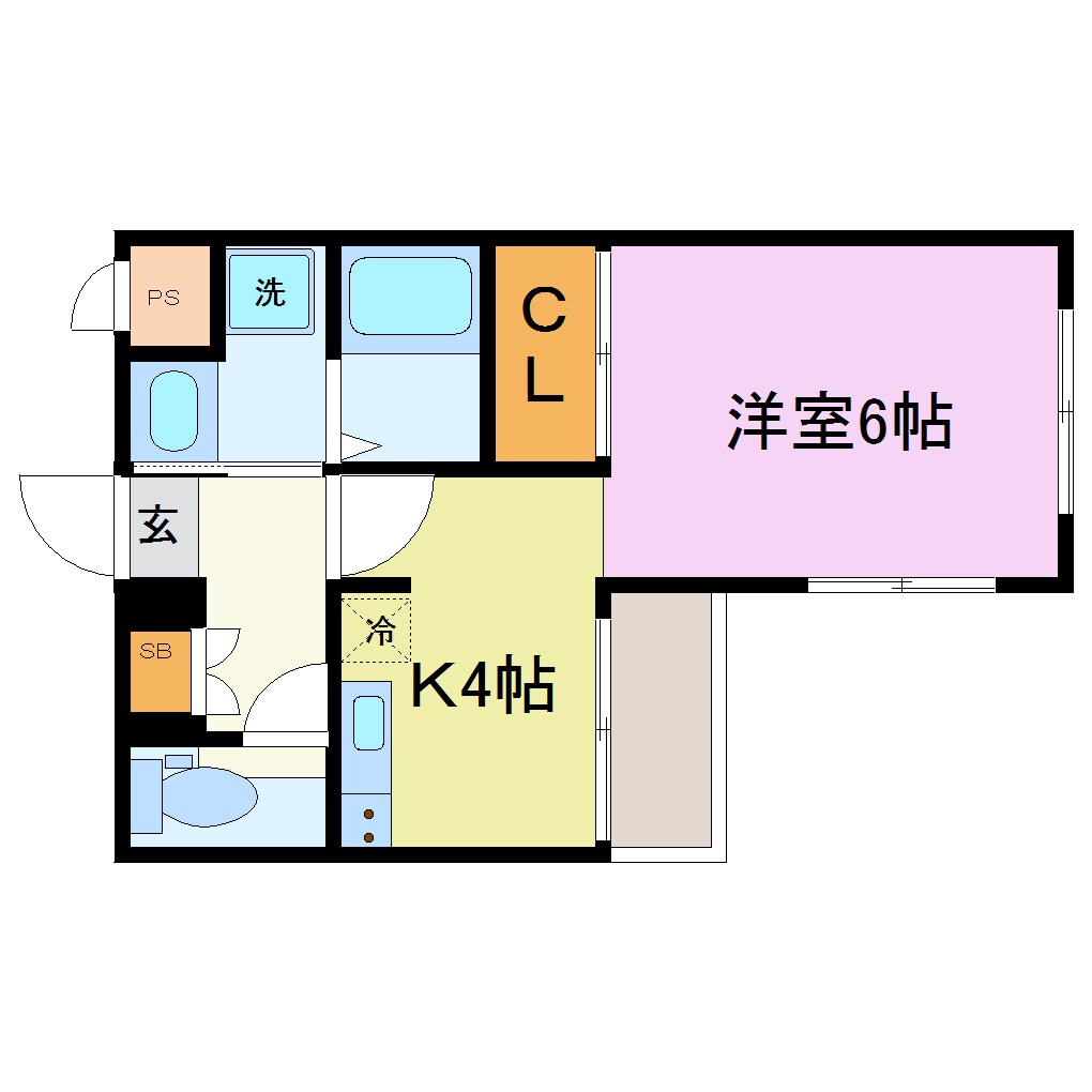 サザン桃山御陵の物件間取画像