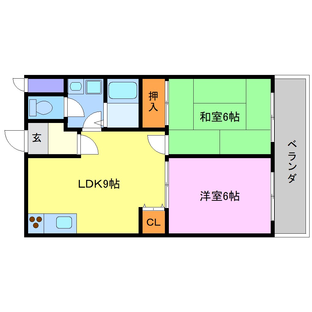 ヌフ奥田の物件間取画像