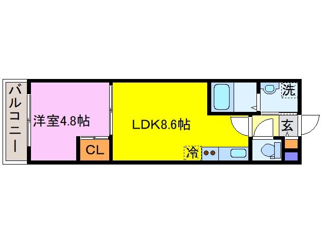 サクシード伏見駅前の物件間取画像