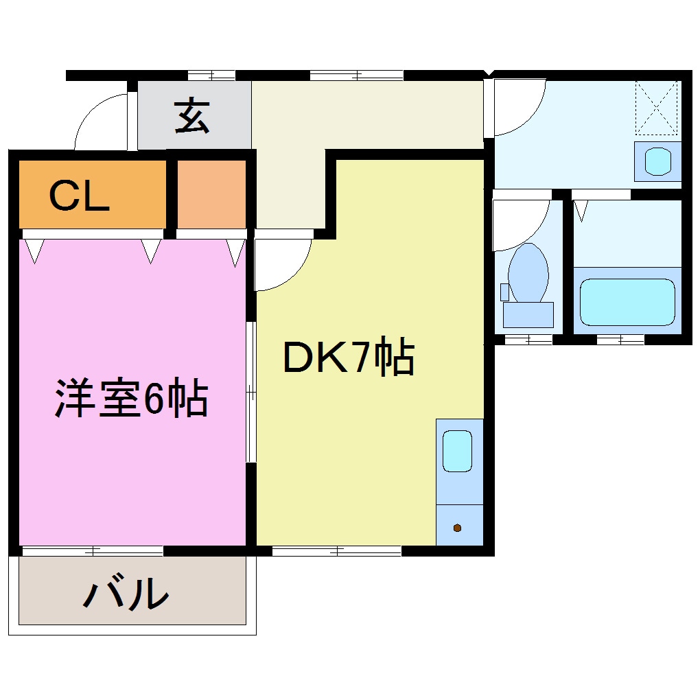 こばしりハイツの物件間取画像