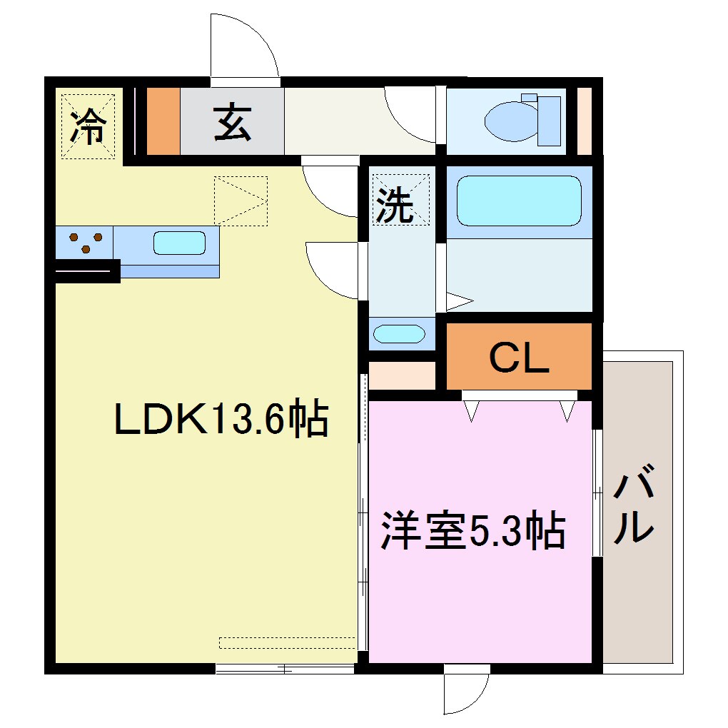 D-ROOM深草小久保町C棟の物件間取画像