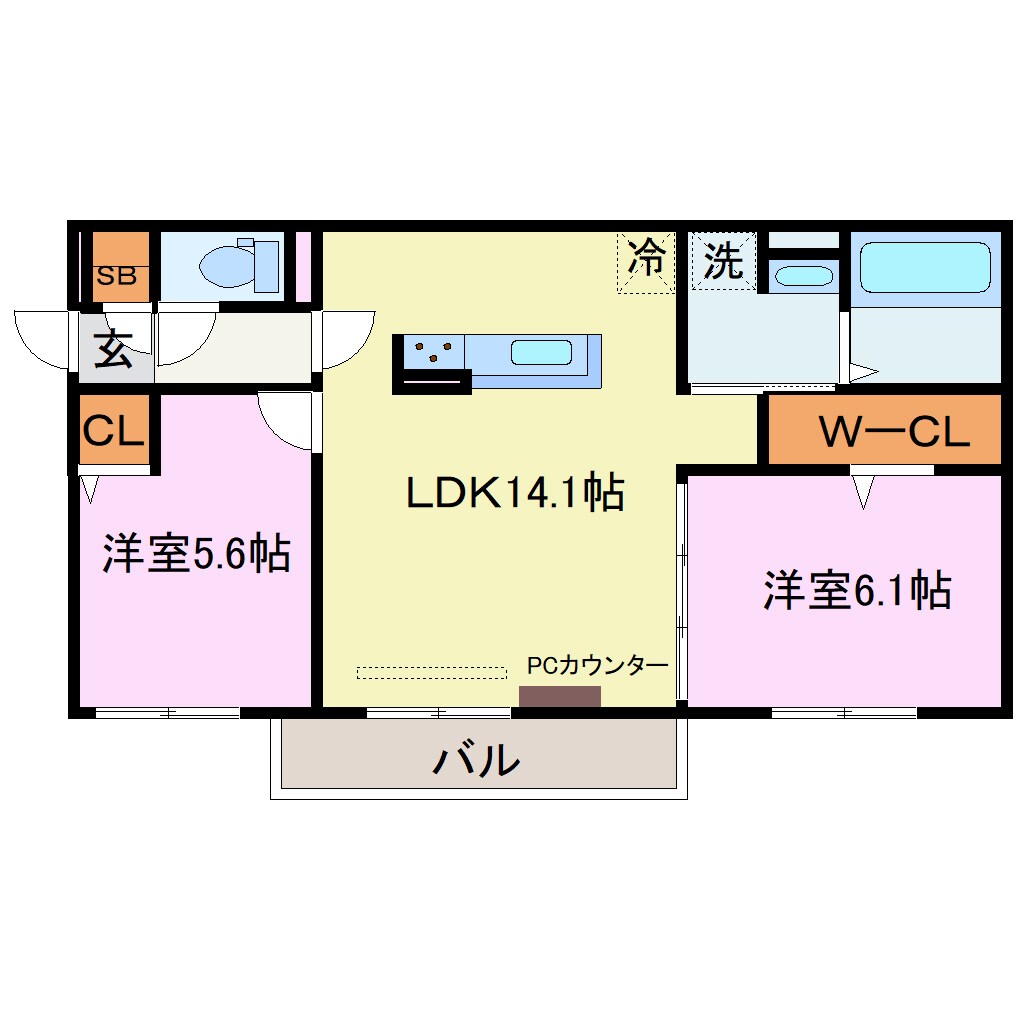 ルーセント伏見稲荷の物件間取画像