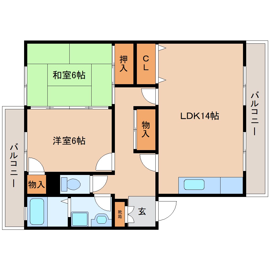 法隆寺駅 徒歩13分 3階の物件間取画像